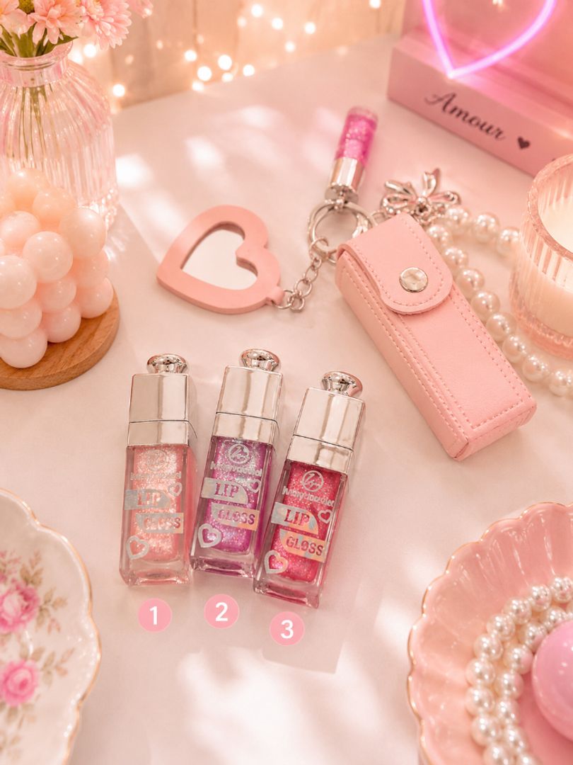 Gloss con estuche y llavero 