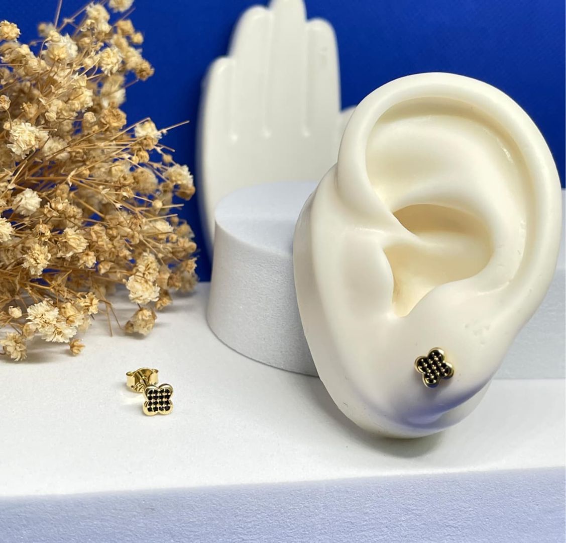 Topos van cleef 6mm micro circon negros