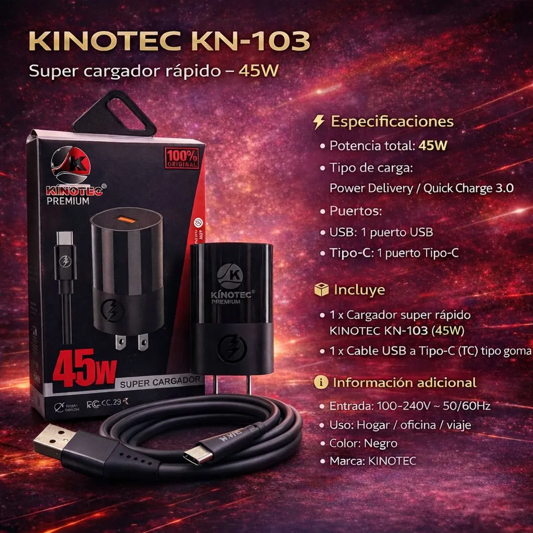 Cargador Kinotec KN-103