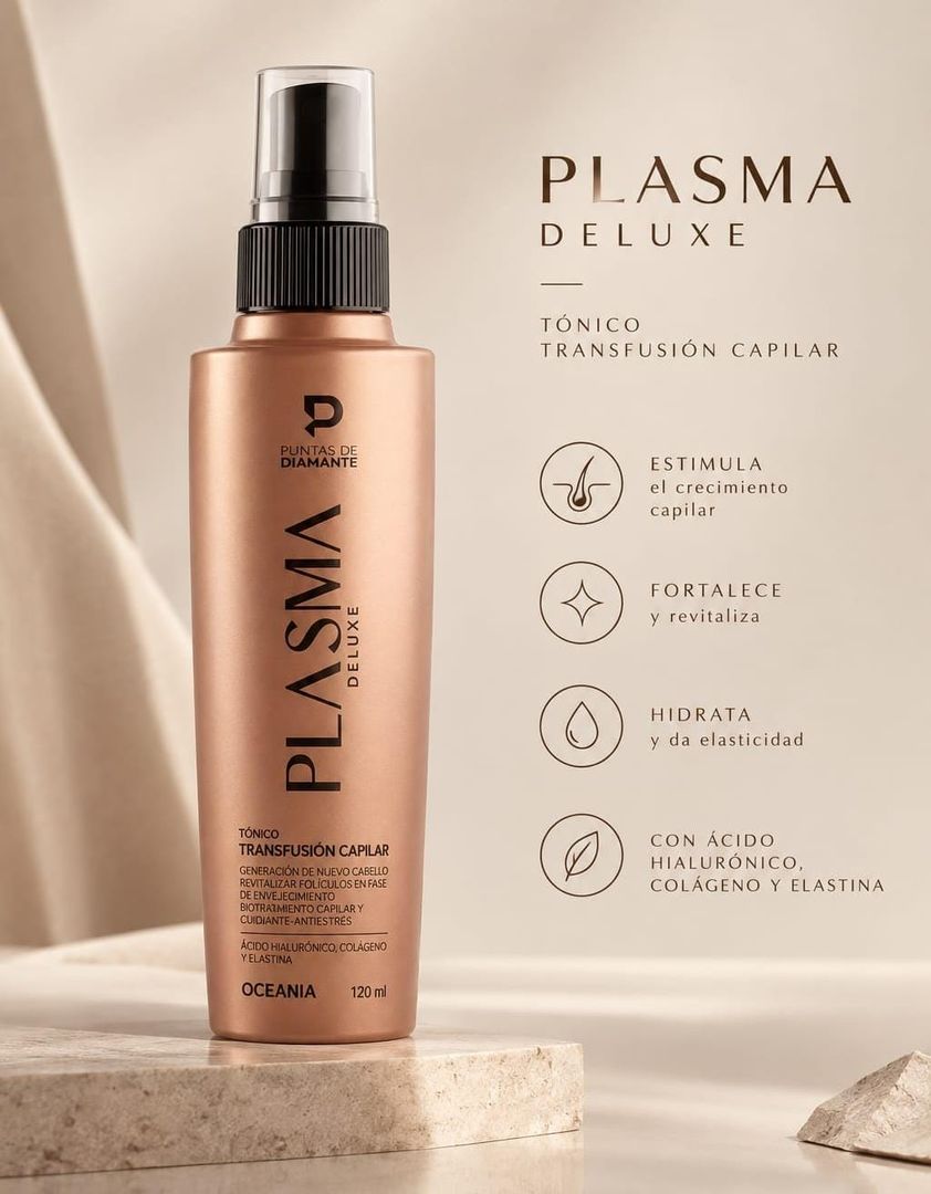 PUNTAS DE DIAMANTE TONICO CAPILAR PLASMA DELUXE 120 ML