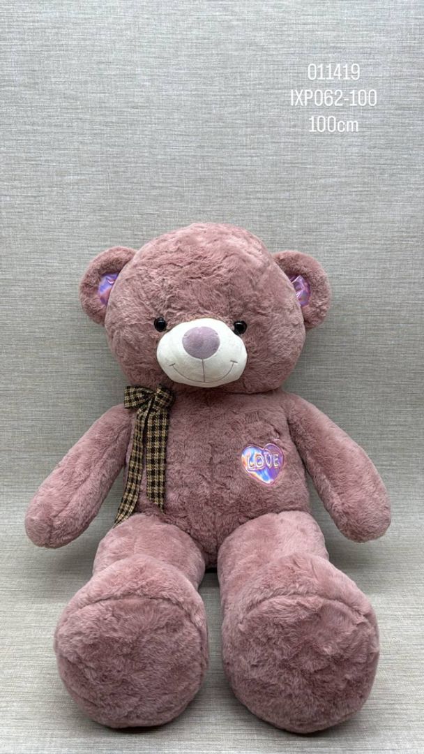 OSO PATAS LARGAS LASO CORAZÓN 100 CM