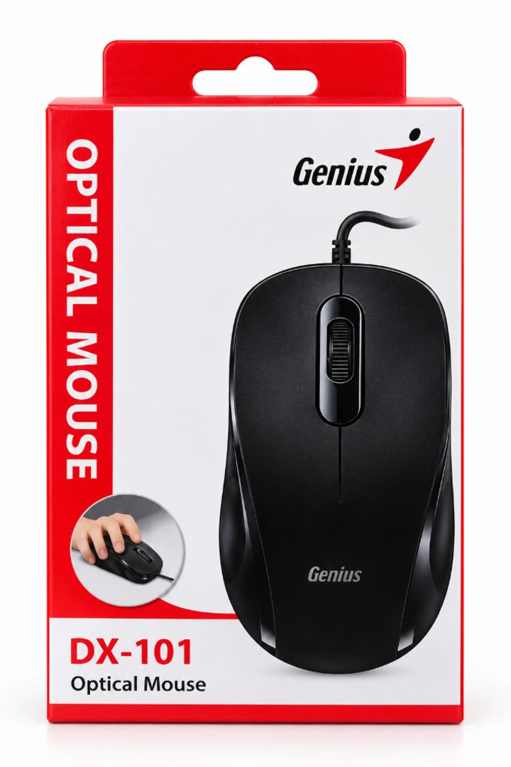 Mouse Genius DX-101 Óptico USB – Negro