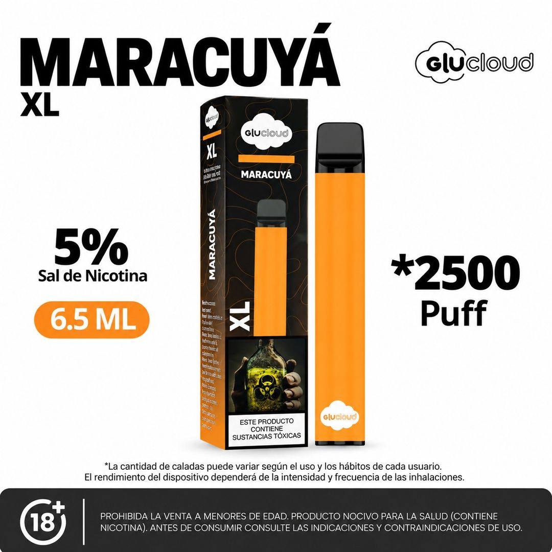 Glucloud Xl Maracuya 2500 Puffs