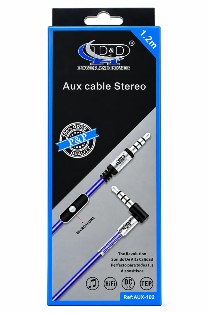 CABLE AUXILIAR 1 A 1 AUDIO MICROFONO STEREO 3.5MM