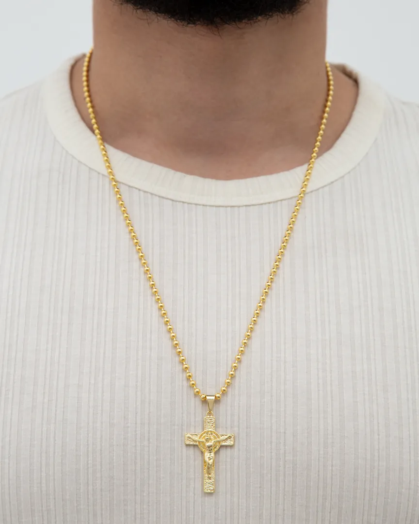 Cadena militar lisa cruz san benito