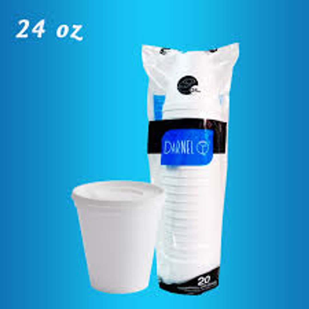 CONTENEDOR ESPUMADO 24 OZ CON TAPA*20