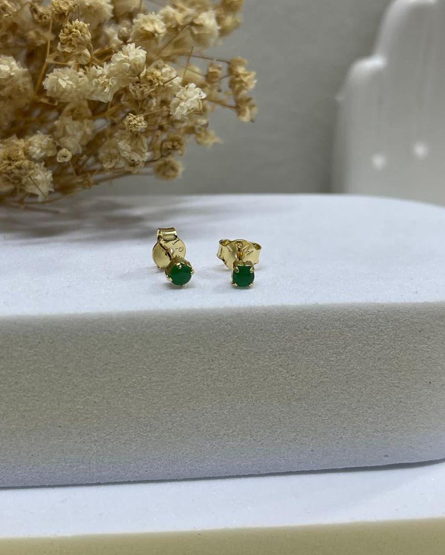 Topos circon cuadrados verde 3mm 