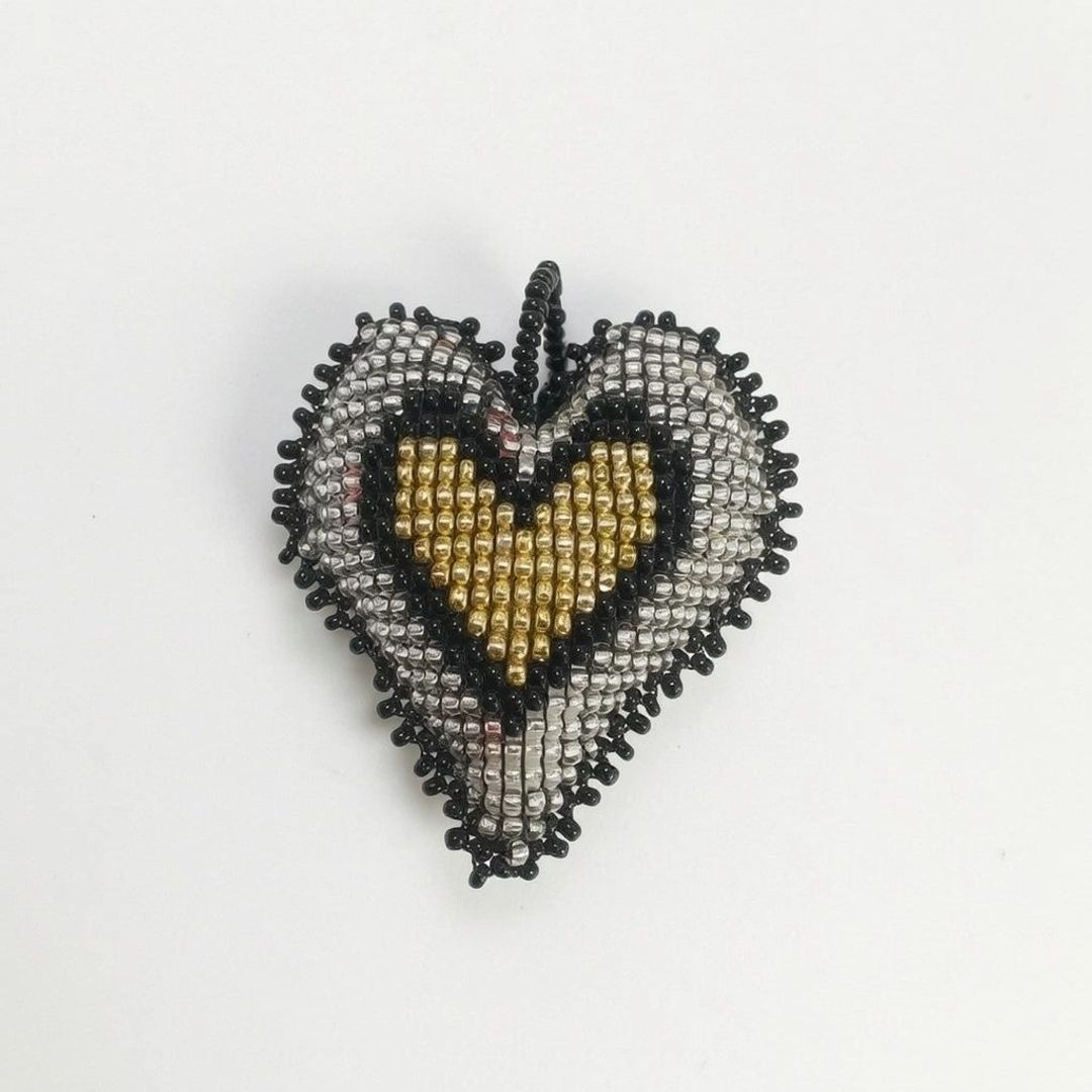 Charm Corazón Mostacilla Rocalla Grande