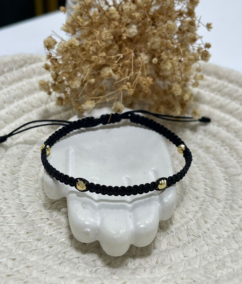 Pulsera tejida balin 4mm italy