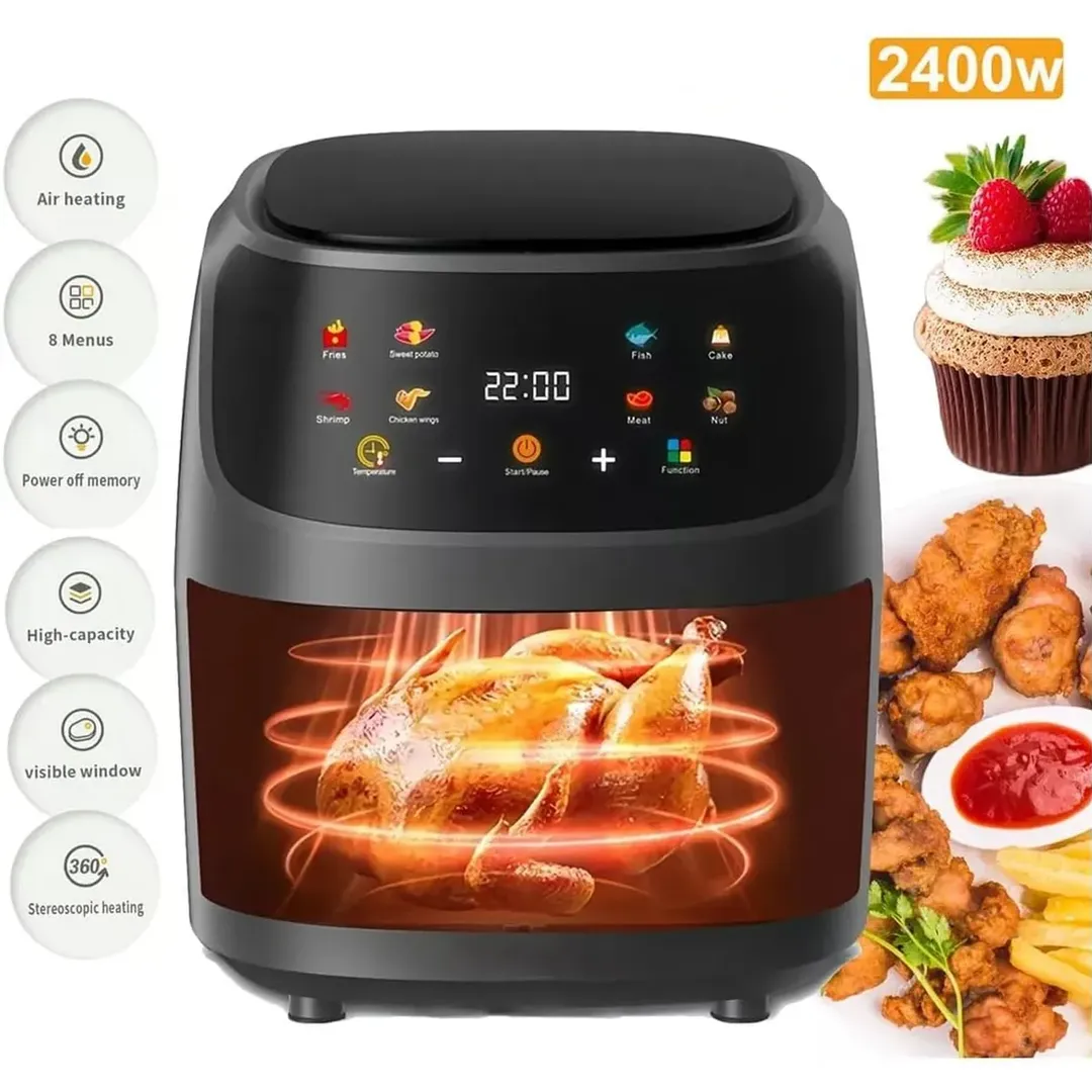 FREIDORA DE AIRE 10 LITROS AIR FRYER SILVER CRIPS
