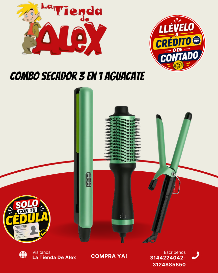 Combo Secador 3 en 1 Aguacate