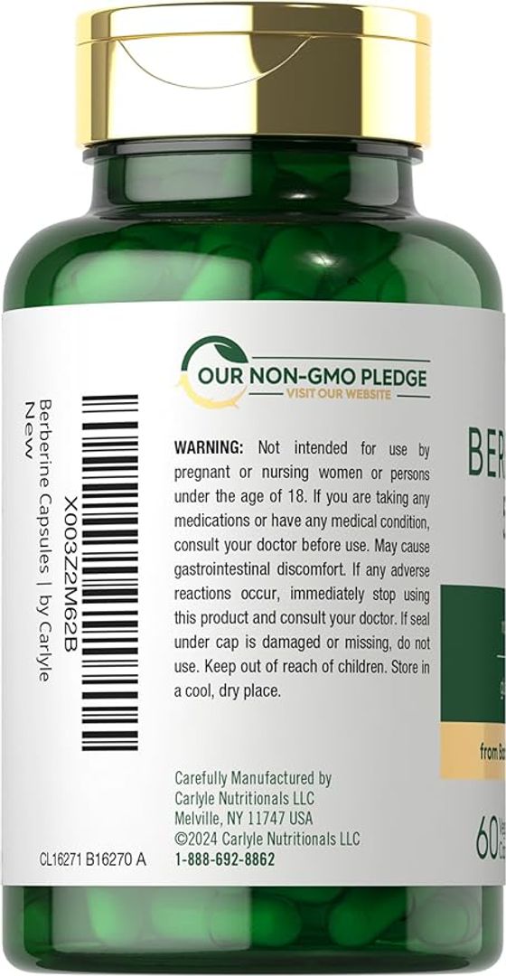 Berberina HLC 500,000mcg 60 cap Carlyle 