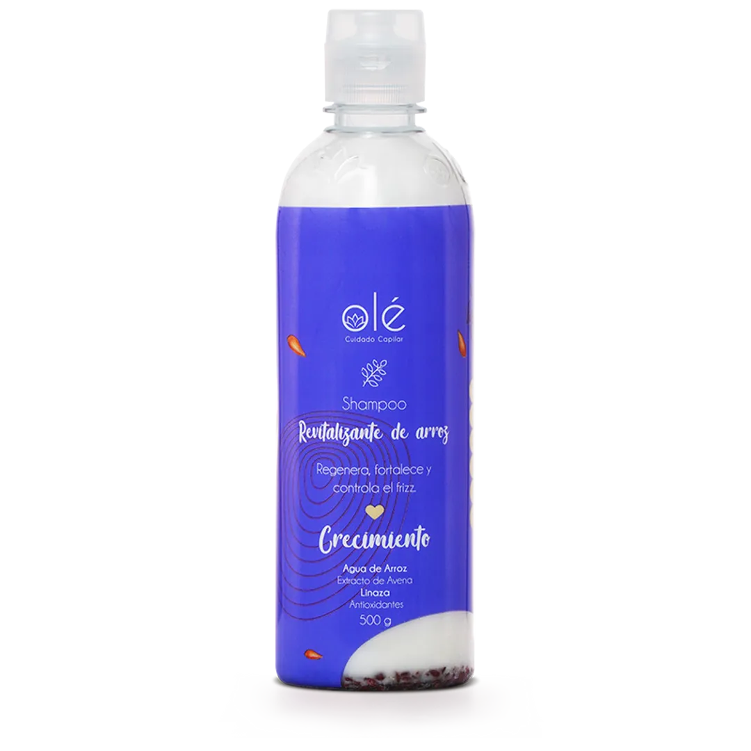 Shampoo revitalizante de arroz , olé capilar 
