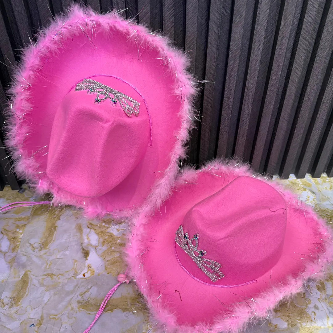 SOMBRERO VAQUERO ROSADO