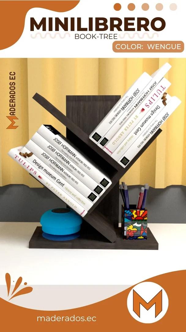 Minilibrero pequeño tipo árbol