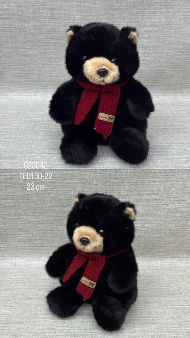 OSO PELUDITO CON BUFANDA SURTIDO 23 CM