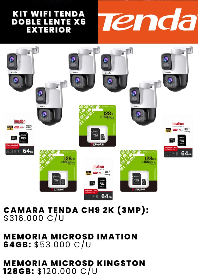 KIT WIFI TENDA DOBLE LENTE X6 EXTERIOR