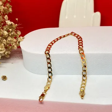 Pulsera cubana plana gruesa 5mm de 20cm - imagen 1