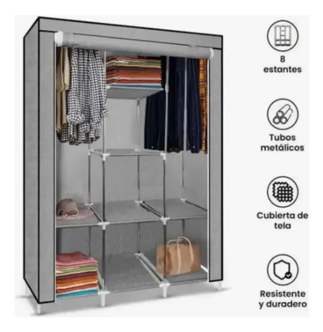CLOSET ARMARIO 3 CUERPOS 88130 ALMACENAMIENTO 130X45X175