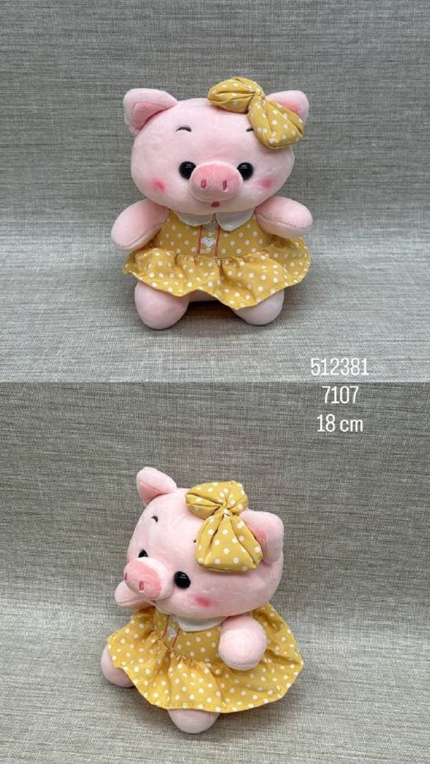 CERDITA CON VESTIDO DE LUNARES 18 CM