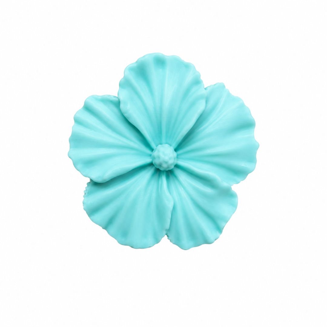Dije Flor 3d Turqueza