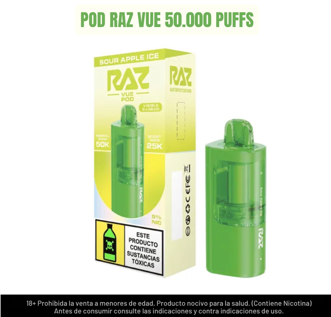 Raz Pod Sour Apple Ice 50.000 Puffs