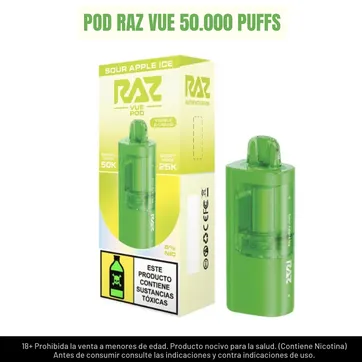 Imagen del producto Raz Pod Sour Apple Ice 50.000 Puffs