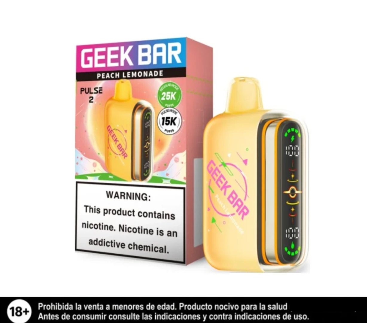Geek Bar Pulse 2 Peach Lemonade 25.000 Puffs