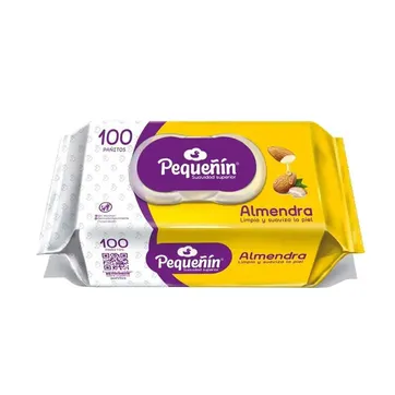 Imagen del producto PAÑITOS HUMEDOS PEQUEÑIN ALMENDRA X 100 UND
