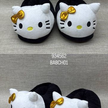 Imagen del producto BABUCHA DE HELLO KITTY CON DORADO