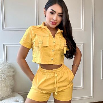 Duo short+ blusa con hebilla - imagen 1