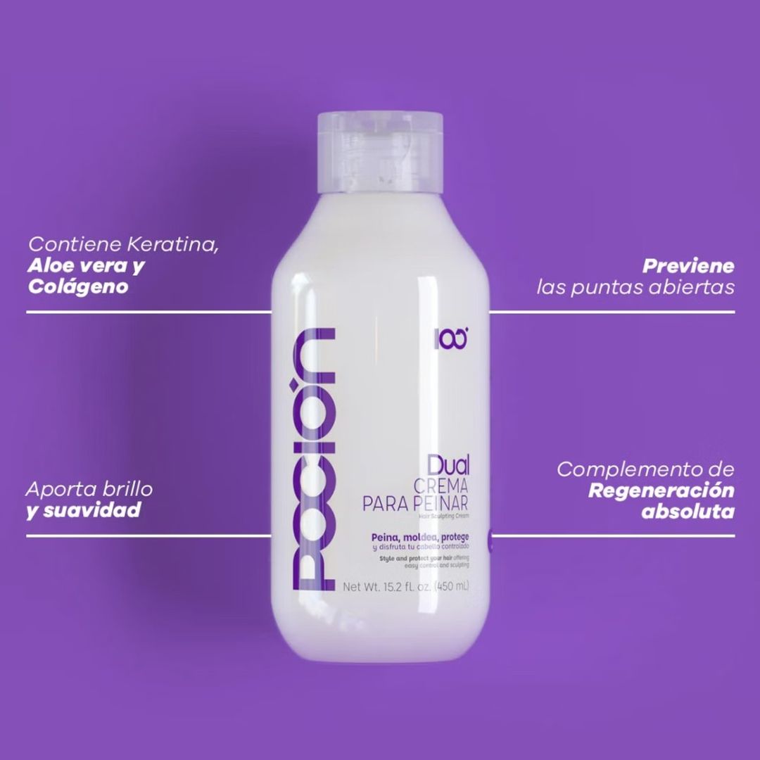 Dual Crema Peinar Poción