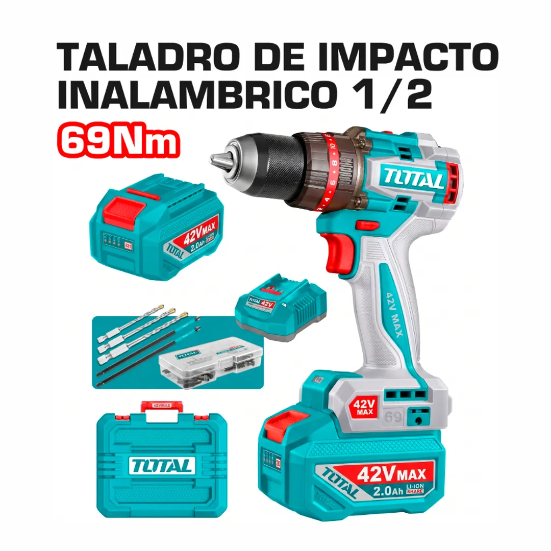 TALADRO INALAMBRICO 42V 69NM MALETA