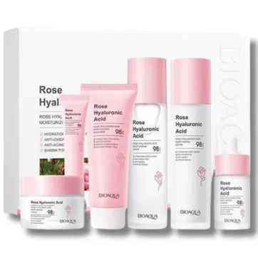Imagen del producto KIT FACIAL ROSAS Y ÁCIDO HIALURÓNICO BIOAQUA