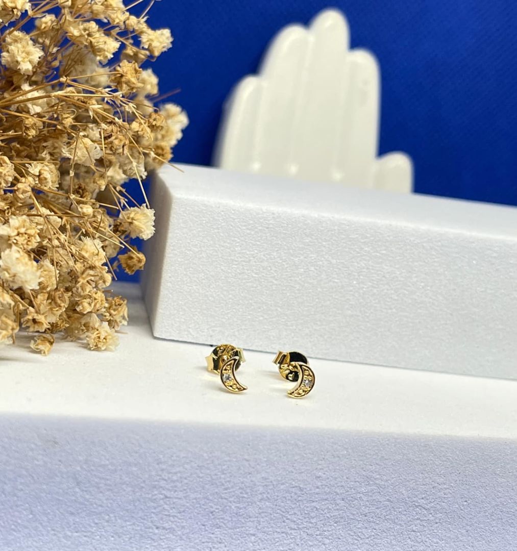 Topos Luna mini circon diamantados