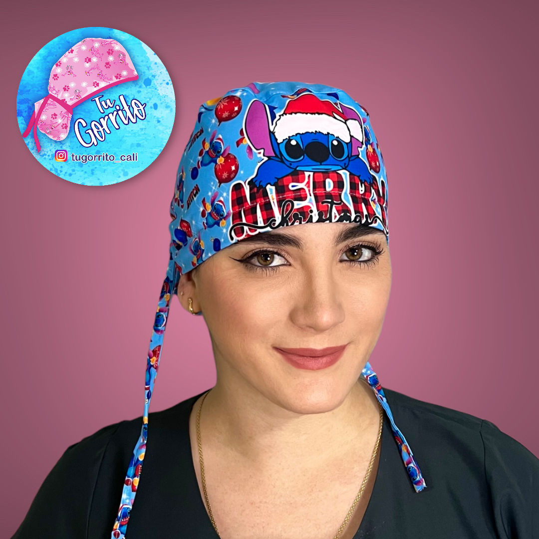 Stitch navidad azul
