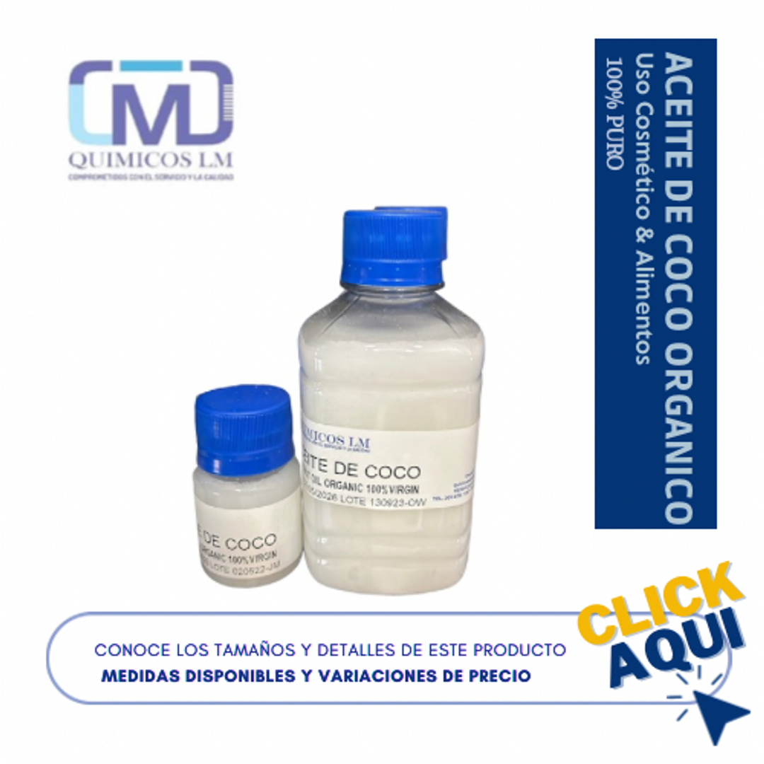 ACEITE DE COCO ORGÁNICO 100% 