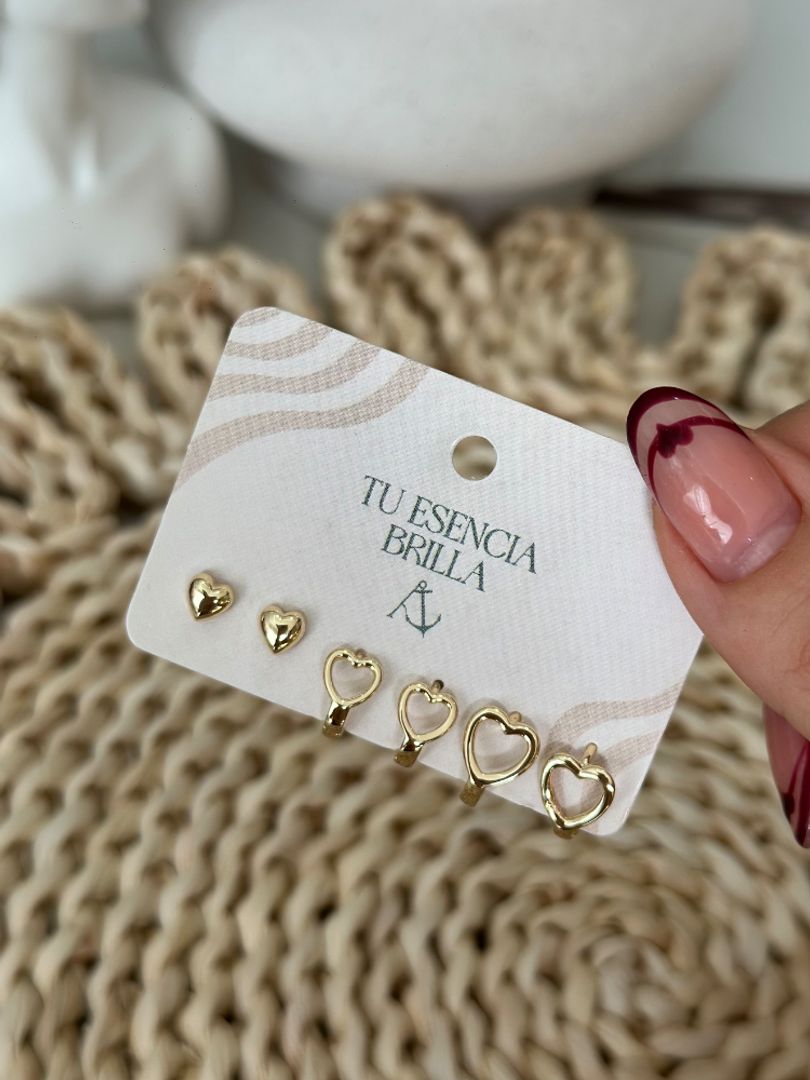 Candonga set corazones 