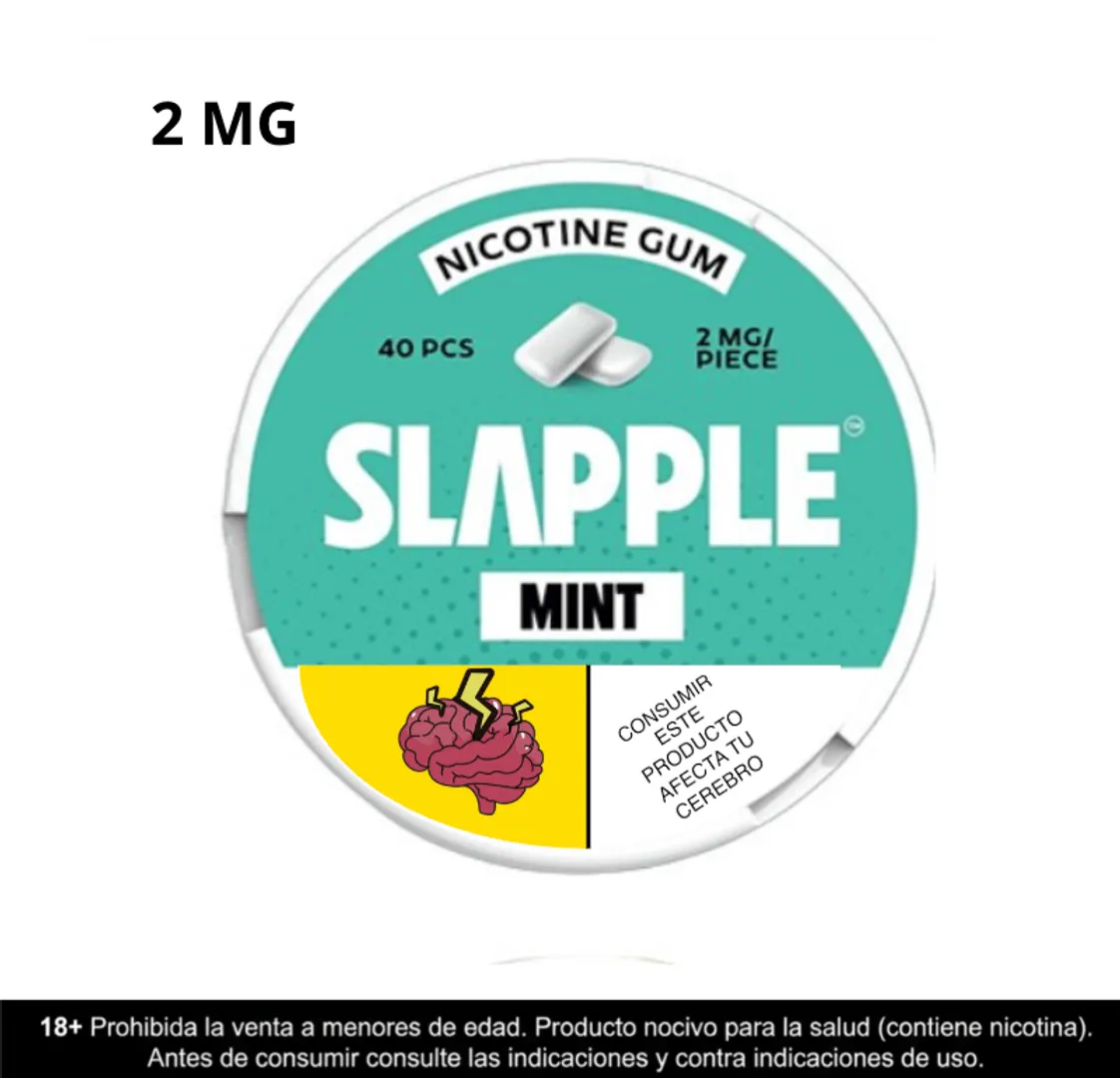 Slapple Mint Chicles De Nicotina 2mg