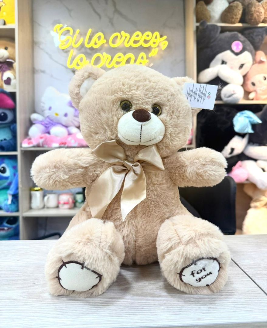 OSO MOÑO SATIN DE PELUCHE 27cm