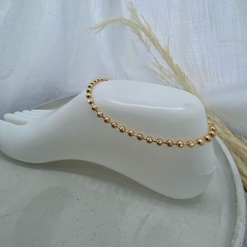 Imagen del producto Tobillera perlas, grande, oro rosa, covergold 