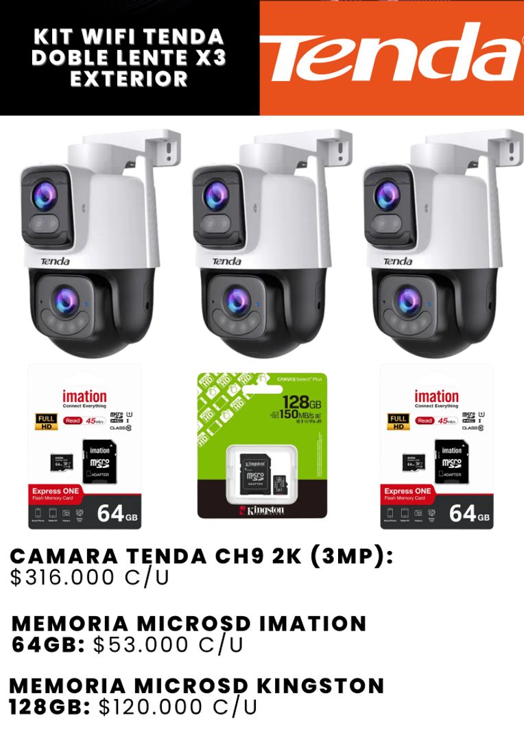 KIT WIFI TENDA DOBLE LENTE X3 EXTERIOR