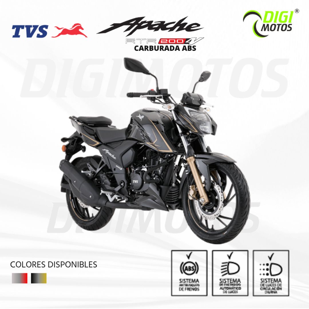 TVS APACHE RTR 200 4V XC CARBURADA ABS
