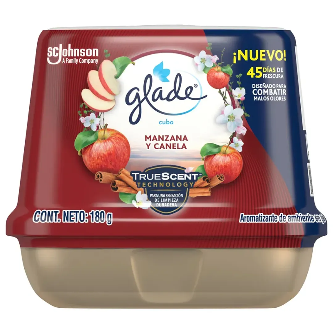 GLADE CUBO MANZANA CANELA*180GR