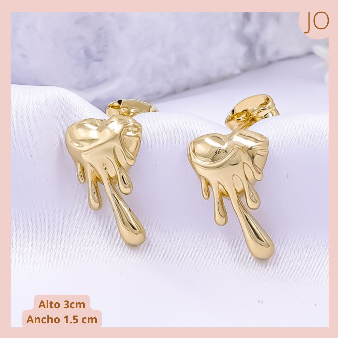 Maxi Aretes Corazón Derretido Amoroso