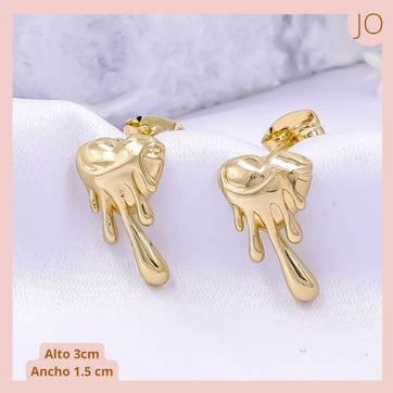 Maxi Aretes Corazón Derretido Amoroso - imagen 2