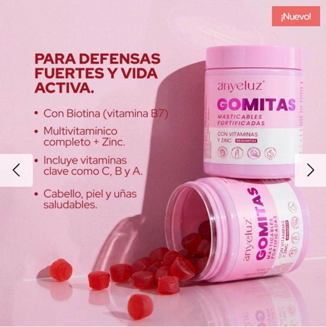 GOMITAS DE BIOTINA FORTIFICADAS 60UNDS