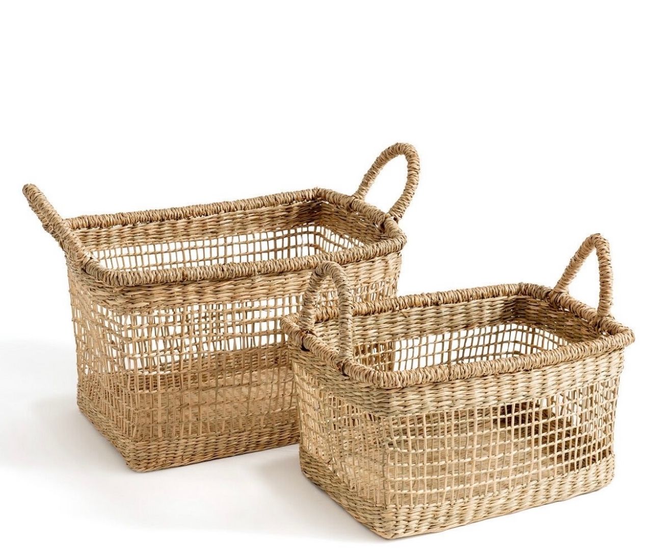 Cesto Fibras naturales c/Asas VENDIDOS