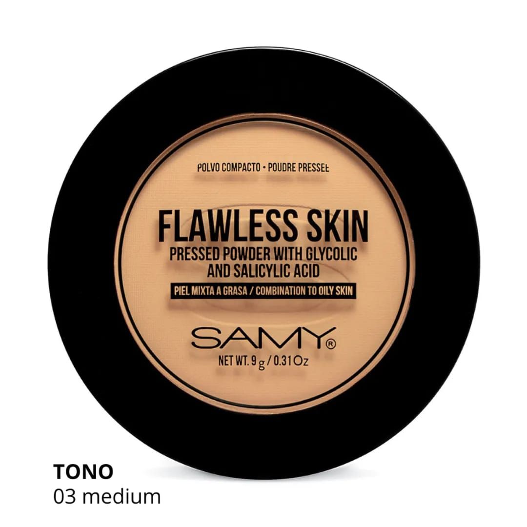POLVO COMPACTO PIEL MIXTA A GRASA SAMY