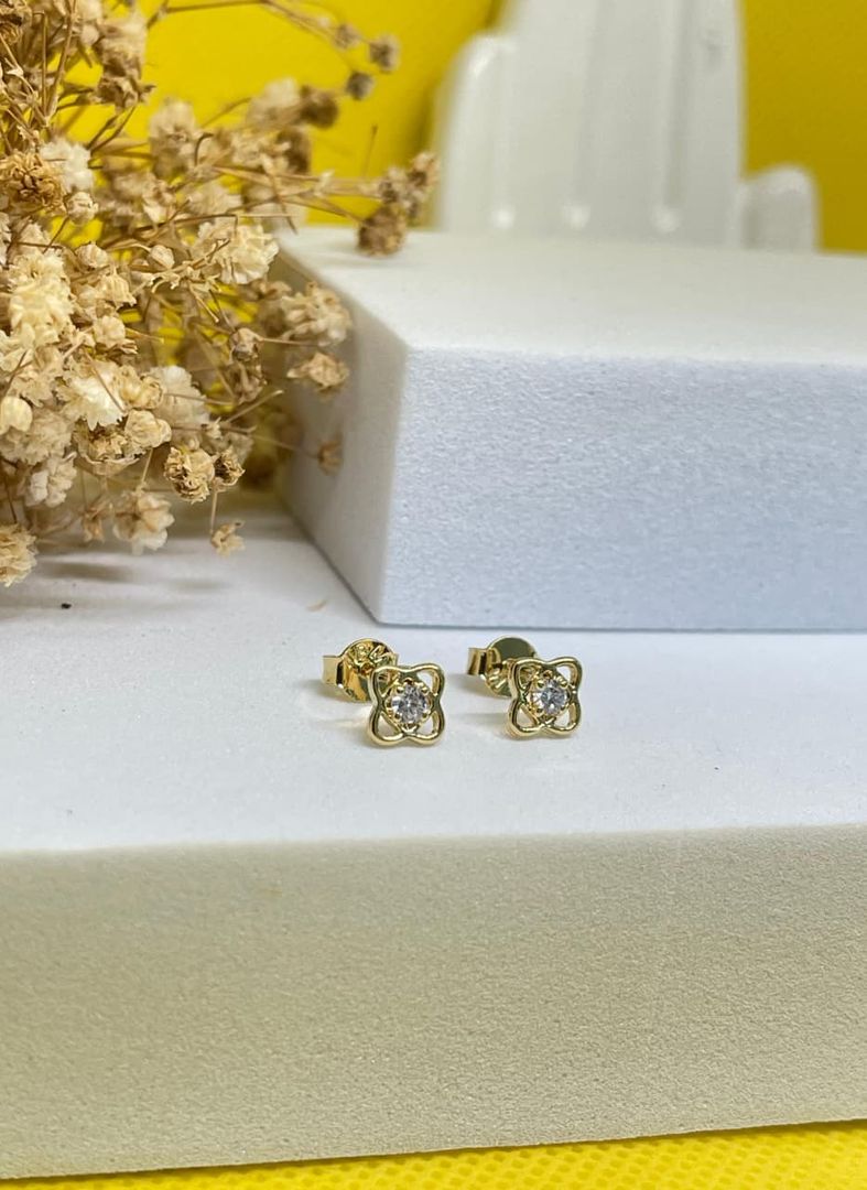Topos flor silueta pequeños cristal